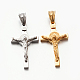 Easter Theme Hot Unisex 201 Stainless Steel Crucifix Cross Pendants(STAS-F010-24)-1