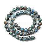 1 Strand Synthetic Malachite Dyed Beads Strands, Round, Light Green, 8mm, Hole: 1.2mm, about 47~48pcs/strand, 14.96''~15.16''(38~38.5cm)(G-YW0002-64A)