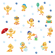 PVC Wall Stickers, Wall Decoration, Duck Pattern, 750x290mm, 2 sheets/set(DIY-WH0228-482)