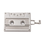 Non-Tarnish 316 Surgical Stainless Steel Pendants, Retro Cassette Tape Charm, Stainless Steel Color, 48x30.5x3.5mm, Hole: 8.5x4.5mm(STAS-Z073-30AS)