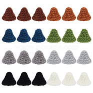 24Pcs 8 Colors Handmade Wool Woven Hat Decoration, DIY Jewelry Earring Hair Accessories Doll Craft Supplies, Mixed Color, 28.5x42x6.5mm, 3pcs/color(AJEW-FG0003-34A)