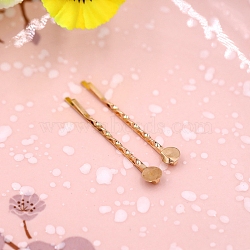 Metal Hair Bobby Pins, Jewelry Hair Accessories, Golden, 55x2mm, 100pcs/set(PW-WGBDF9E-11)