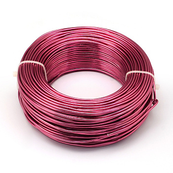 Round Aluminum Wire, Flexible Craft Wire, for Beading Jewelry Doll Craft Making, Cerise, 20 Gauge, 0.8mm, 300m/500g(984.2 Feet/500g)