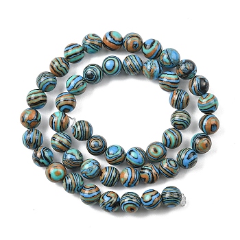 1 Strand Synthetic Malachite Dyed Beads Strands, Round, Light Green, 8mm, Hole: 1.2mm, about 47~48pcs/strand, 14.96''~15.16''(38~38.5cm)