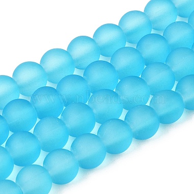Baking Paint Transparent Glass Bead Strands(GLAA-S031-12mm-37)-1