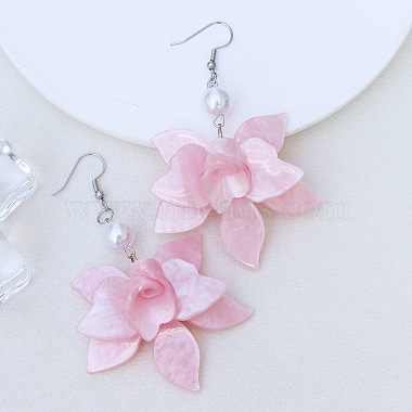 Pink Acrylic Earrings