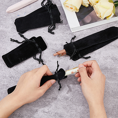 15Pcs 3 Styles Rectangle Velvet Lipstick Storage Drawstring Bags(ABAG-FH0001-07)-5