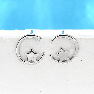 s925 boucles d'oreilles en argent sterling(EJEW-P305-01E-P)-1