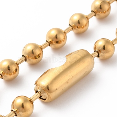 Вакуумное покрытие 304 комплект ожерелья и браслета с шариковой цепочкой из нержавеющей стали(STAS-D181-01G-01C)-4