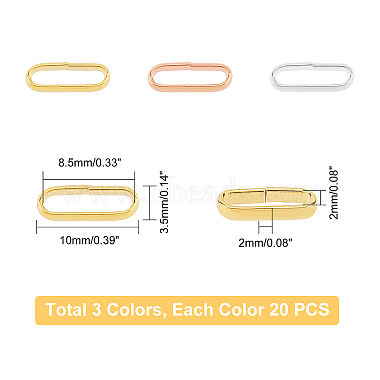 60Pcs 3 Colors304 Stainless Steel Quick Link Connectors(STAS-UN0023-29)-2