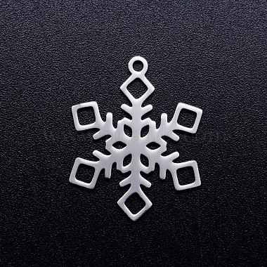 Stainless Steel Color Snowflake Stainless Steel Pendants