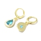 Teardrop Real 18K Gold Plated Brass Dangle Leverback Earrings(EJEW-L268-026G-01)-2