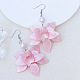 Bohemian Style Petal Patchwork Acrylic Flower Earrings with Water Ripple Design(HF8489-2)-1