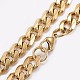 Men's 304 Stainless Steel Faceted Curb Chain Necklaces(NJEW-I205-21G)-2