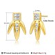Brass Micro Pave Cubic Zirconia Stud Earrings(EJEW-BB70421)-5
