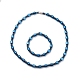 Bracelet de collier de perles de colonne en hématite synthétique et laiton avec fermoirs magnétiques(SJEW-G079-01)-2