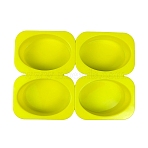 DIY Soap Silicone Molds, for Handmade Soap Making, 4 Cavities, Oval, Yellow, 195x142x33mm, Inner Diameter: 85x59x30mm(SOAP-PW0001-019A)