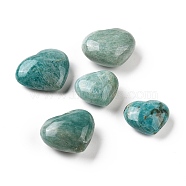 Natural Amazonite Home Heart Love Stones, Pocket Palm Stones for Reiki Balancing, 30.5~39x35.5~47.5x17~22.5mm(G-A207-08B)