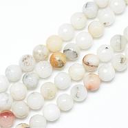 Natural Agate Bead Strands, Faceted, Round, 10~11mm, Hole: 1mm, about 37pcs/strand, 14.6 inch(G-R346-10mm-26)