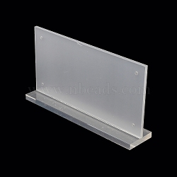 Acrylic Magnetic T-Shape Table Top Display Stand, Double Sided, Clear, 20x4.5x11cm(ODIS-WH0058-23)