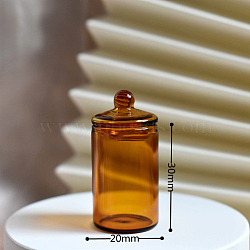 Transparent Glass Miniature Ornaments, Micro Landscape Garden Dollhouse Accessories, Pretending Prop Decorations,  Jars, Peru, 40x20mm(BOTT-PW0002-077B-01)