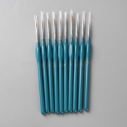 Wooden Paint Brushes Pens Sets, For Watercolor Oil Painting, Turquoise, 179~196x10~11x10~10.5mm(AJEW-WH20019-33A)