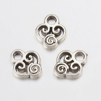 Alloy Charms, Heart, Lead Free and Cadmium Free, Antique Silver, 10x8x2mm, Hole: 1.5mm