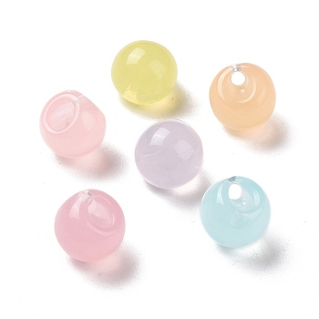 Imitation Jelly Style Acrylic Charms, Teardrop, Mixed Color, 13.5x13x13.5mm, Hole: 3mm