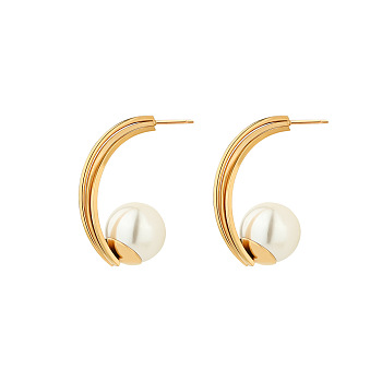 Stainless Steel with Pearl Earrings