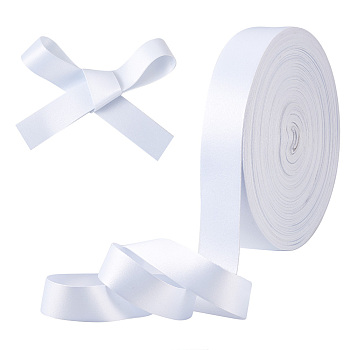Thermal Transfer Polyester Flat Hanging Strap, DIY Accessories, White, 30x0.7mm, 25m/bundle