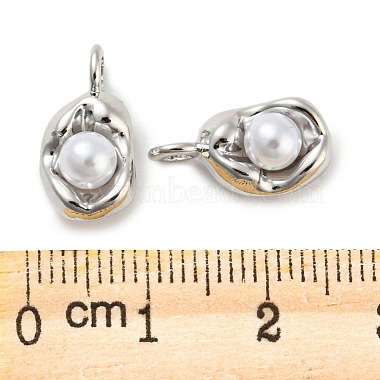 Alloy with ABS Plastic Imitation Pearl Pendants(FIND-G061-05P)-3