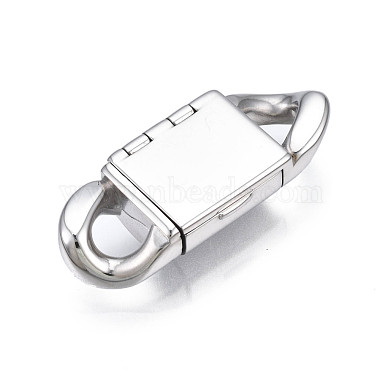 304 Stainless Steel Fold Over Clasps(STAS-S080-01B-P)-3