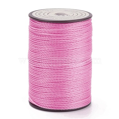 0.8mm Hot Pink Waxed Polyester Cord Thread & Cord