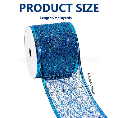 Glitter Polyester Satin Ribbon(AJEW-WH0472-28A)-2