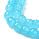 Chapelets de perles rondes en verre imitation jade peint(X-DGLA-Q021-8mm-06)-3