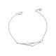 TINYSAND Fashion 925 Sterling Silver Cubic Zirconia Cupid/Cherub's Arrow Bracelet(TS-B304-S)-1