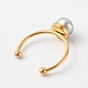 Shell Pearl Round Beads Cuff Rings(RJEW-JR00375)-5