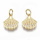 Brass Micro Pave Clear Cubic Zirconia Charms(ZIRC-S067-182-NF)-1