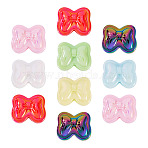 10Pcs UV Plating Opaque Acrylic Beads, Iridescent, Bowknot, Mixed Color, 17x20.5x10.5mm, Hole: 3.5mm(OACR-TA0004-06)