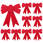 10Pcs Christmas PVC Big Bowknot Decorations, with Twist Tie, for Christmas Party Decorations, Red, 165x137x7mm(AJEW-ME0001-68)