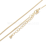Brass Snake Chain Necklaces, Long-Lasting Plated, Real 18K Gold Plated, 16.14~16.54 inch(41~42cm)(X-NJEW-K123-07G)