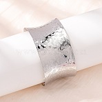 Hammered Brass Cuff Bangles for Women, Cadmium Free & Lead Free, Long-Lasting Plated, Rack Plating, Platinum, Inner Diameter: 2.15 inch(5.45cm)(BJEW-A163-04B-P)