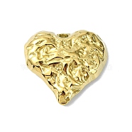 Ion Plating(IP) 304 Stainless Steel Pendants, Heart Charm, Textured, Real 18K Gold Plated, 21x22x5mm, Hole: 2mm(X-STAS-B058-16G-04)