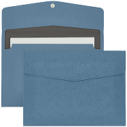 Imitation Leather File Stationery Storage Pockets, File Envelope Pouch, with Magnetic Clasp, Rectangle, Cadet Blue, 245x331x4mm(AJEW-WH0314-100B)