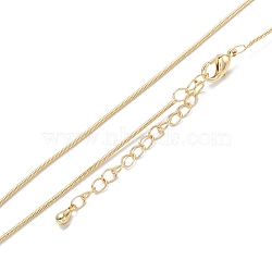 Brass Snake Chain Necklaces, Long-Lasting Plated, Real 18K Gold Plated, 16.34 inch(41.5cm) (X-NJEW-K123-07G)