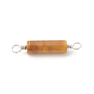 Natural Tiger Eye Connector Charms(PALLOY-JF01564-03)-3