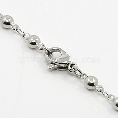 Ball Chain Necklace for Men(NJEW-F027-25)-3
