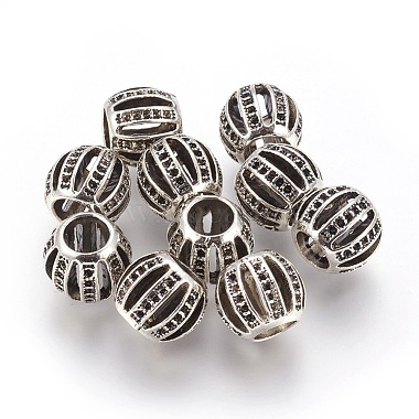 Antique Silver Rondelle Alloy Beads