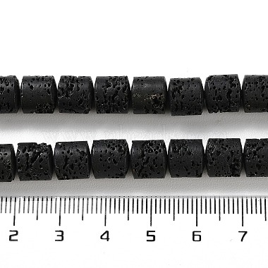 Brins de perles teintées en pierre de lave synthétique(G-H311-05B-11)-5