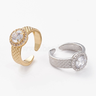 Clear Brass+Cubic Zirconia Finger Rings